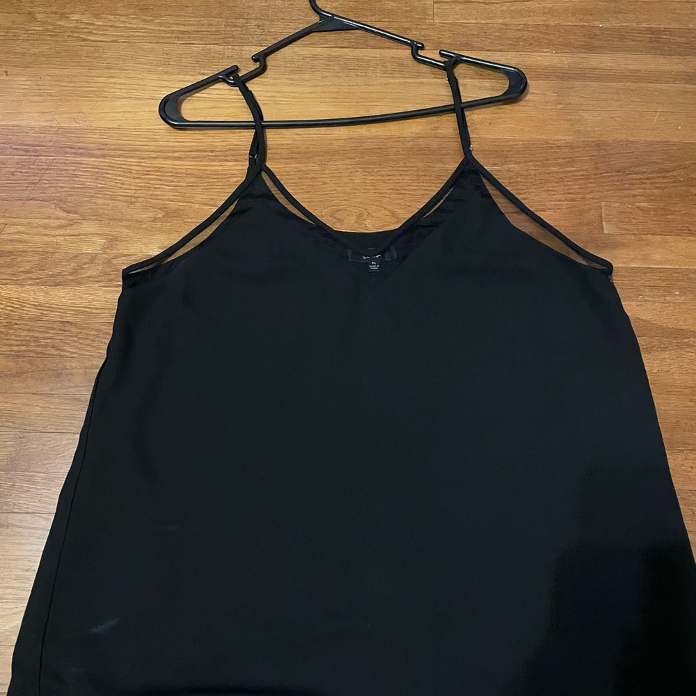 Lulu's Black Camisole Top with Spaghetti Straps